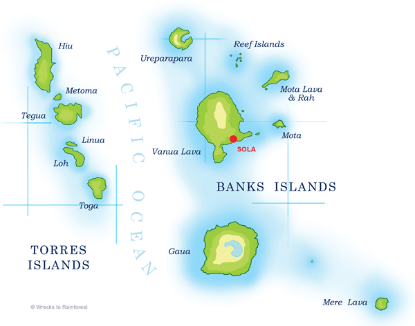 Map of Banks & Torres