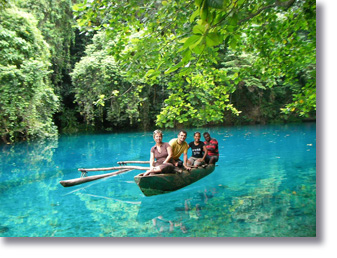 Ri Ri Blue Hole Canoe, Espiritu Santo Island