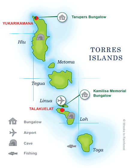 Map of the Torres Islands