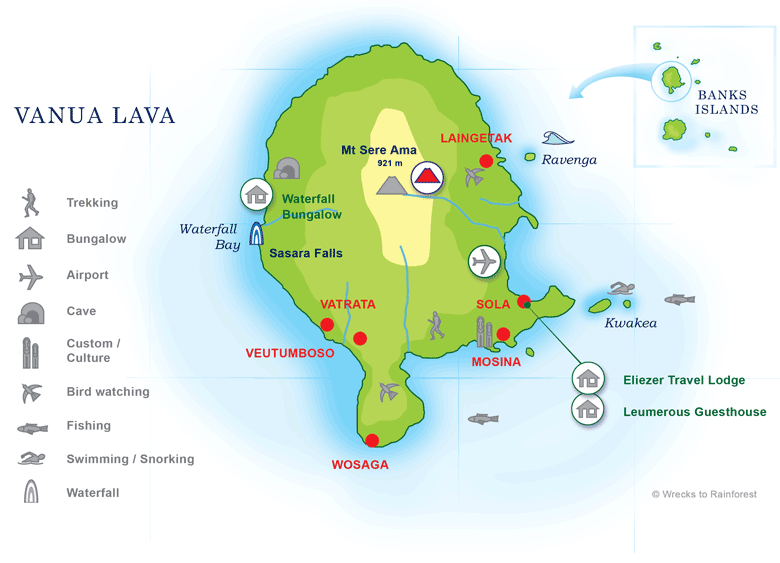 Map of Vanua Lava