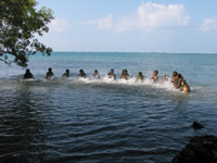 Woman's water music in Gaua
